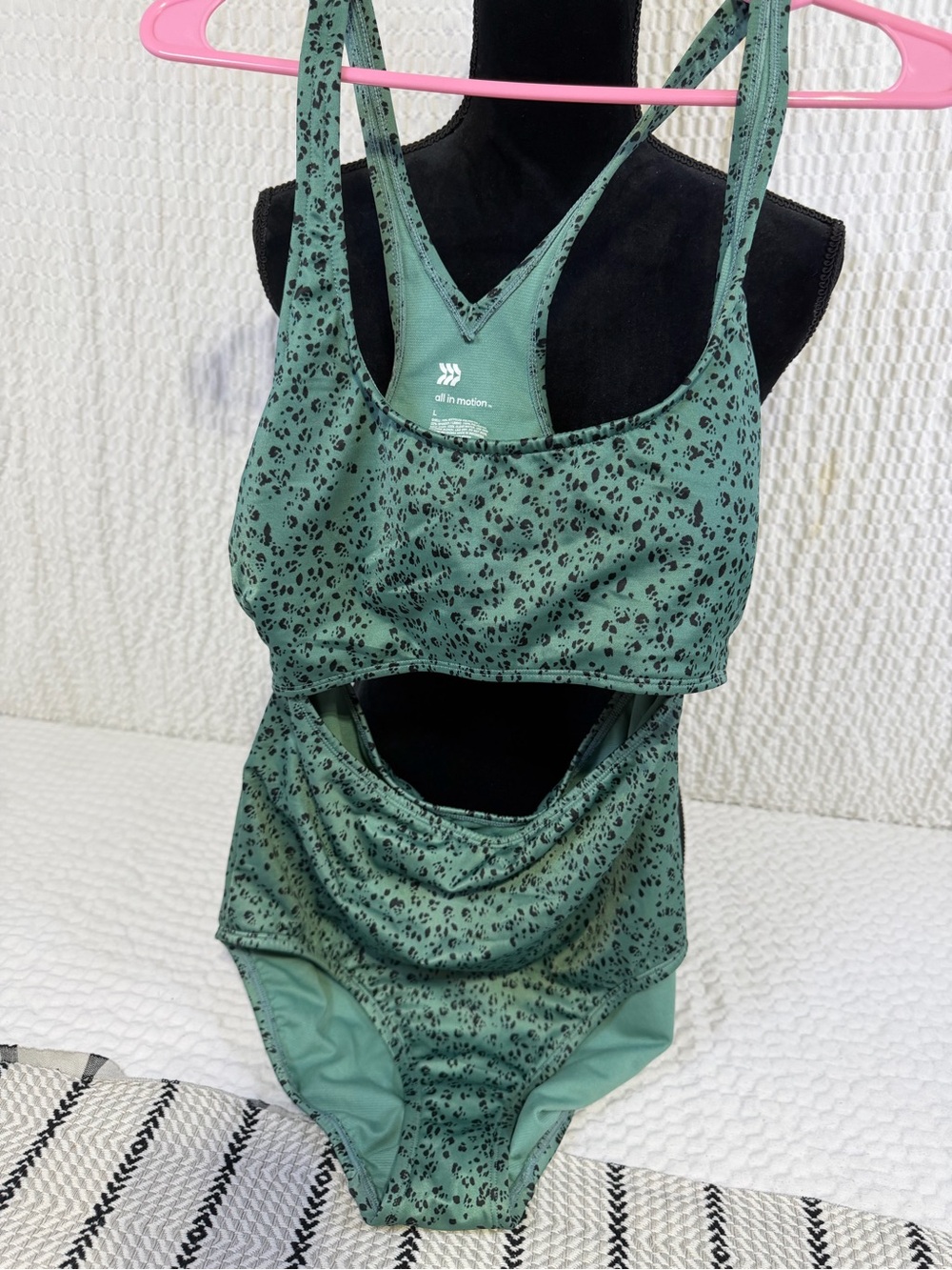 all in motion Green Speckled One-Piece Swimsuit